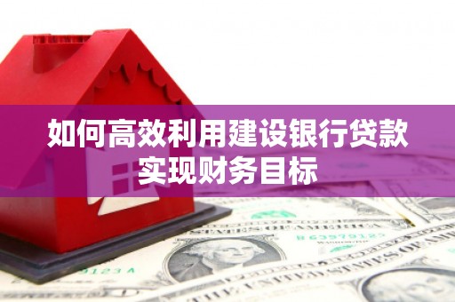 阿瓦提如何高效利用建设银行贷款实现财务目标