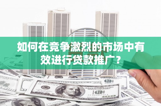 沈北新区如何在竞争激烈的市场中有效进行贷款推广？