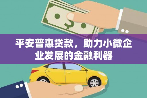 湖北平安普惠贷款，助力小微企业发展的金融利器