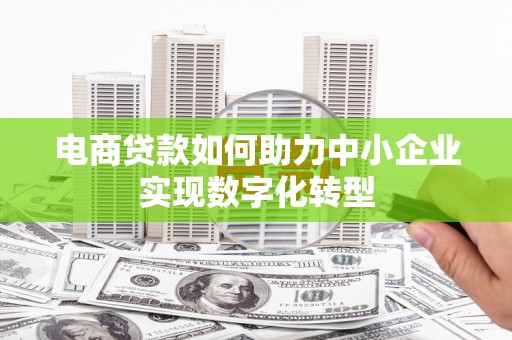 齐齐哈尔电商贷款如何助力中小企业实现数字化转型