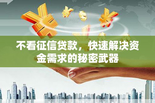 安乡不看征信贷款，快速解决资金需求的秘密武器