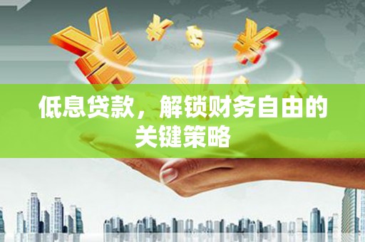 二仑低息贷款，解锁财务自由的关键策略