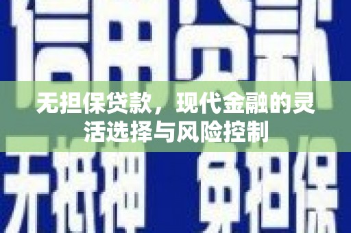 康保无担保贷款，现代金融的灵活选择与风险控制