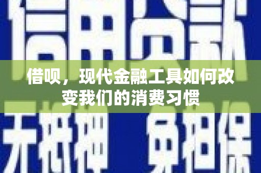崖州借呗，现代金融工具如何改变我们的消费习惯