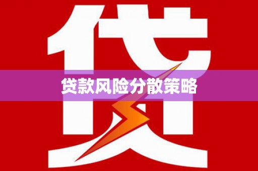 索县贷款风险分散策略