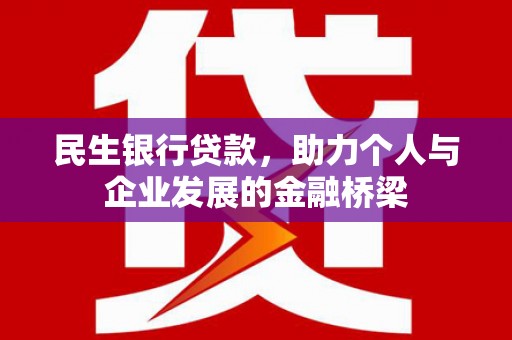 西岗民生银行贷款，助力个人与企业发展的金融桥梁