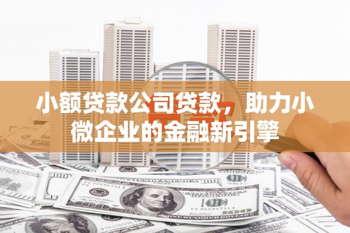 历下小额贷款公司贷款，助力小微企业的金融新引擎