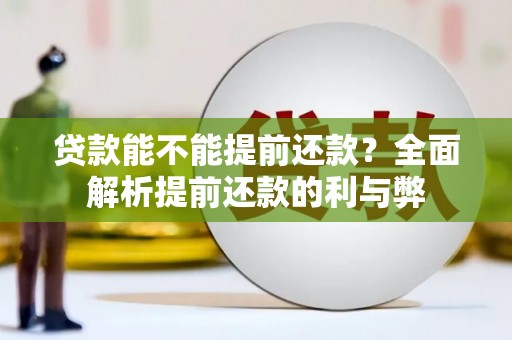 临县贷款能不能提前还款？全面解析提前还款的利与弊