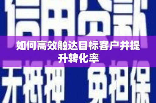 新泰如何高效触达目标客户并提升转化率