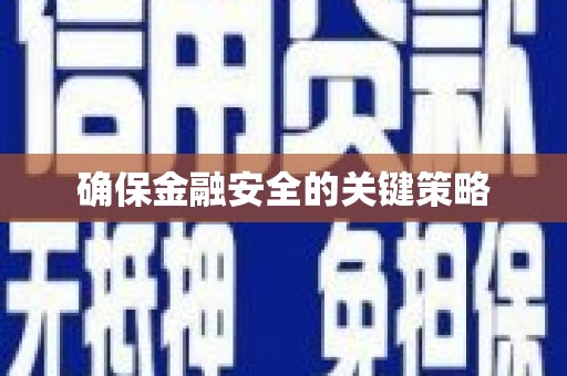 双桥确保金融安全的关键策略